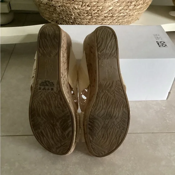 Life Stride Donna macramé wedge sandals EUC - Picture 9 of 10
